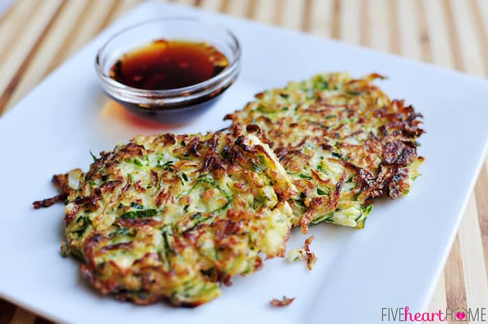 Zucchini Fritters with Asian Dipping Sauce