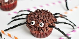 Spider Cupcakes for Halloween | {Five Heart Home}