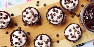 Cherry Cheesecake Chocolate Cups by Five Heart Home for Love Grows Wild
