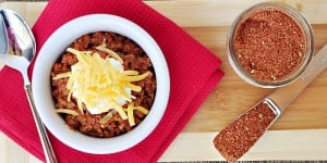 Homemade Chili Seasoning Mix ~ make it in bulk for a quick pot of chili any time of year without the preservatives of store-bought mix | FiveHeartHome.com