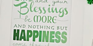 St. Patrick's Day Free Printable ~ Irish Blessing | FiveHeartHome.com