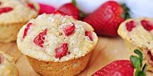 Whole Wheat Strawberry Muffins | FiveHeartHome.com for LoveGrowsWild.com