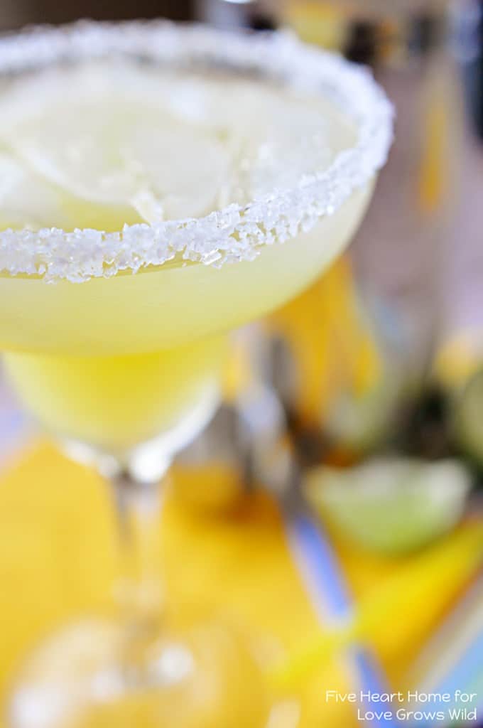 Fresh Pineapple Margaritas made with fresh lime juice and pineapple purée! | LoveGrowsWild.com