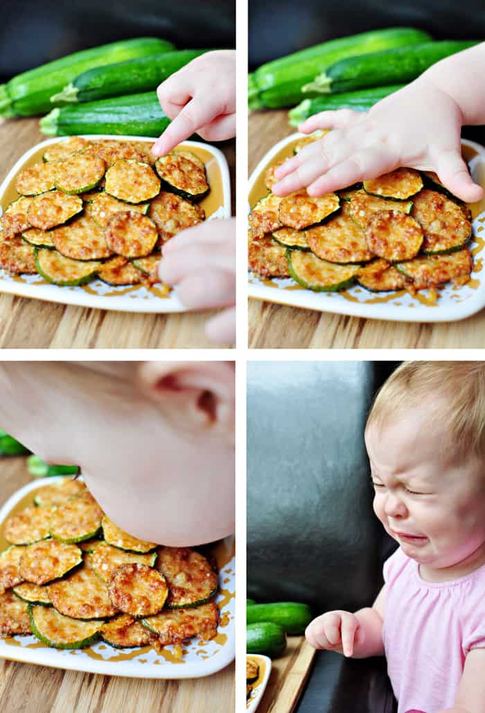 Parmesan Zucchini Rounds ~ you're just 2 ingredients away from a quick and easy, delicious summer side dish! | FiveHeartHome.com