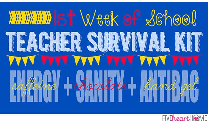 Free Printable Teacher Survival Kit Leah With Love