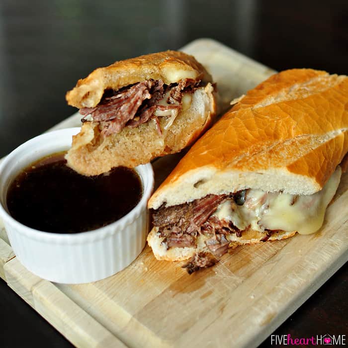 Slow Cooker French Dip Sandwich Au Jus