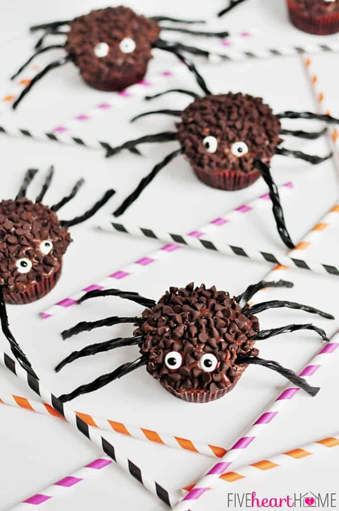 Spider Cupcakes Easy & Cute Halloween Cupcakes • FIVEheartHOME