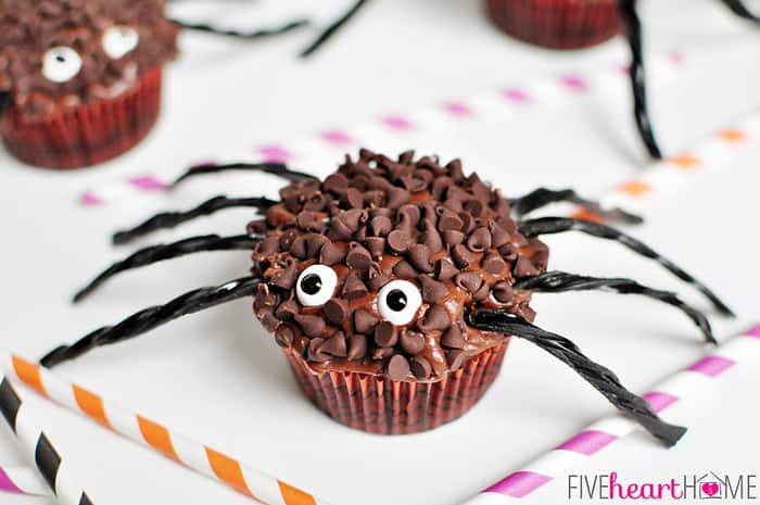 cute halloween spider cupcakes