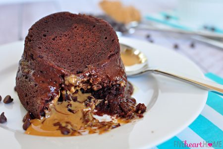 Chocolate Peanut Butter Mug Cake • FIVEheartHOME