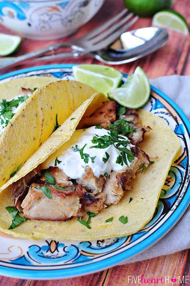 Slow Cooker Carnitas Tacos ~ Mexican Pulled Pork