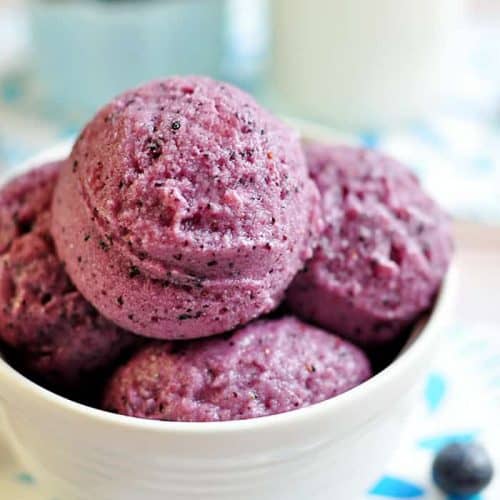 Blueberry Buttermilk Sherbet • FIVEheartHOME