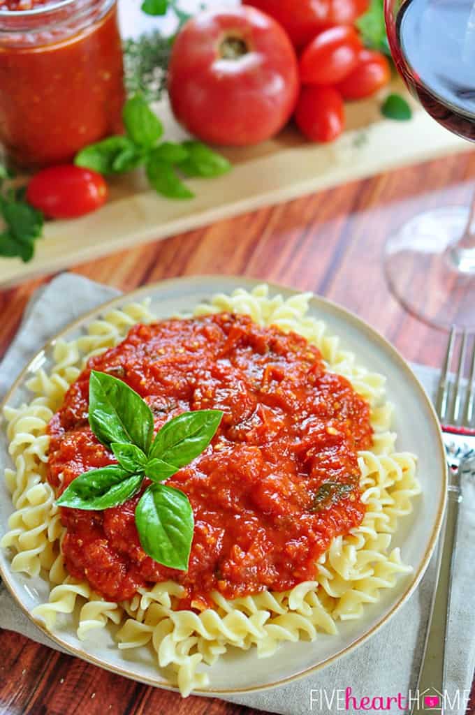 {30Minute} Marinara Sauce with Fresh Tomatoes • FIVEheartHOME