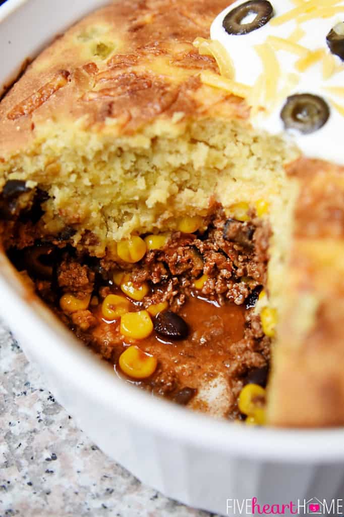 Mexican Cornbread Casserole ~ Quick, Easy, YUMMY! • FIVEheartHOME