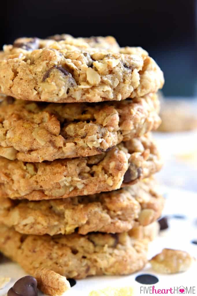 ULTIMATE Cowboy Cookies ~ Chewy & Delicious! • FIVEheartHOME