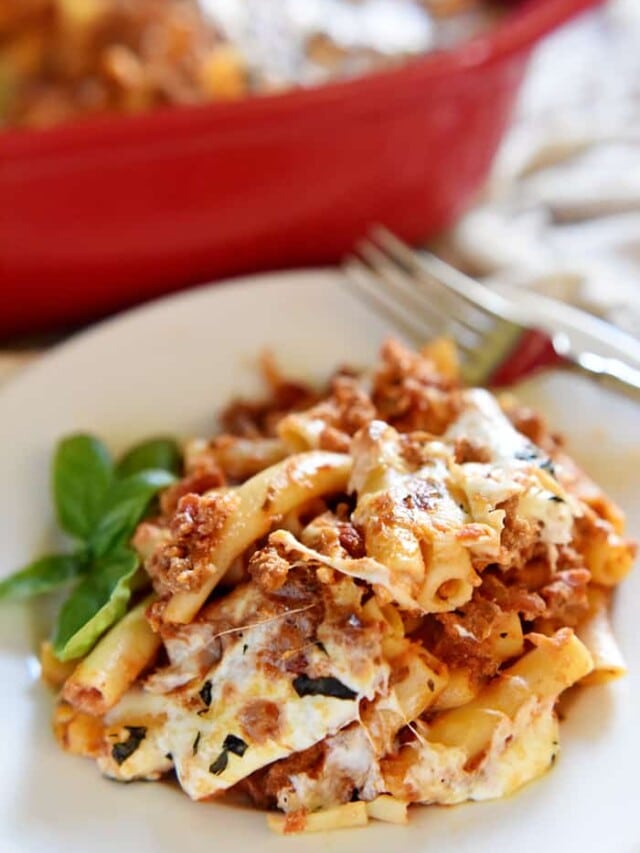 From-Scratch Baked Ziti {Easy, Cheesy + AMAZING!} • FIVEheartHOME