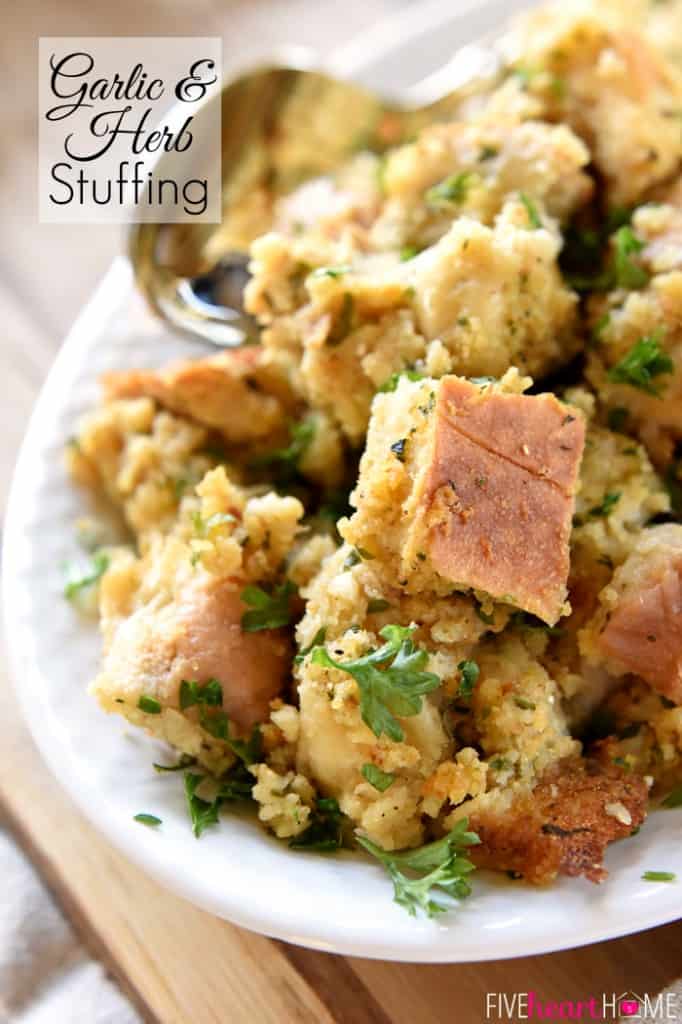 Ultimate Cornbread Stuffing With Garlic + Herbs • Fivehearthome