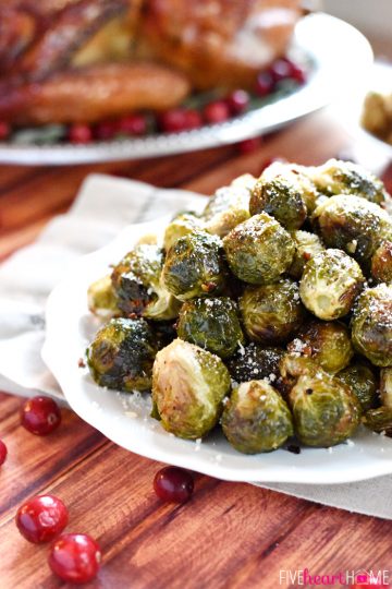 Roasted Brussels Sprouts with Parmesan • FIVEheartHOME