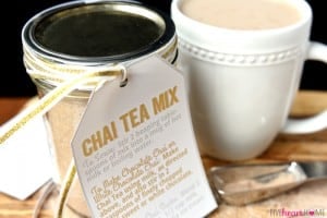 Chai Tea Mix | FREE Gift Tags + Homemade Food Gift! • FIVEheartHOME