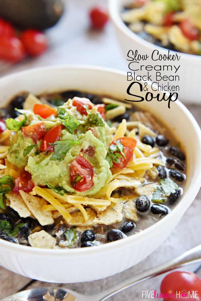 Amazing Slow Cooker Chicken Black Bean Soup Fivehearthome