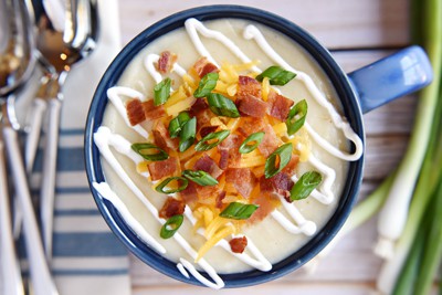 The BEST Slow Cooker Loaded Baked Potato Soup • FIVEheartHOME