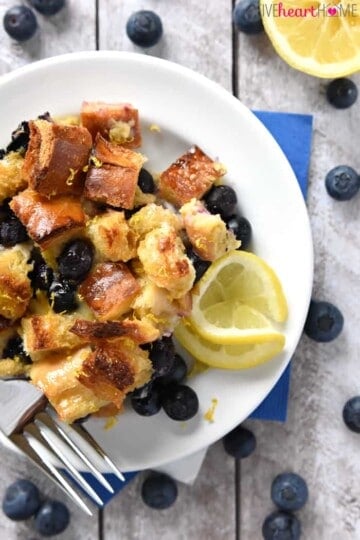 Overnight Lemon Blueberry French Toast Casserole With Lemon Syrup ...