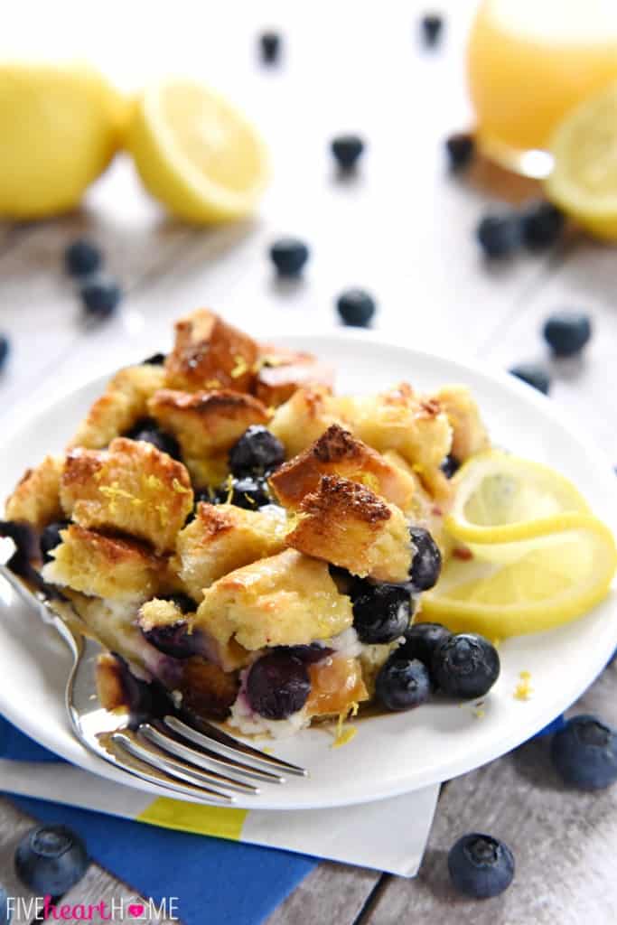 Overnight Lemon Blueberry French Toast Casserole With Lemon Syrup ...