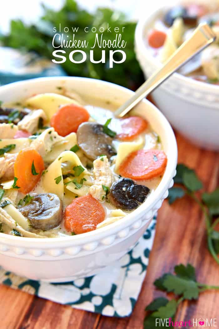 BEST Chicken Noodle Soup (make ahead, freezer instructions + slow cooker!)