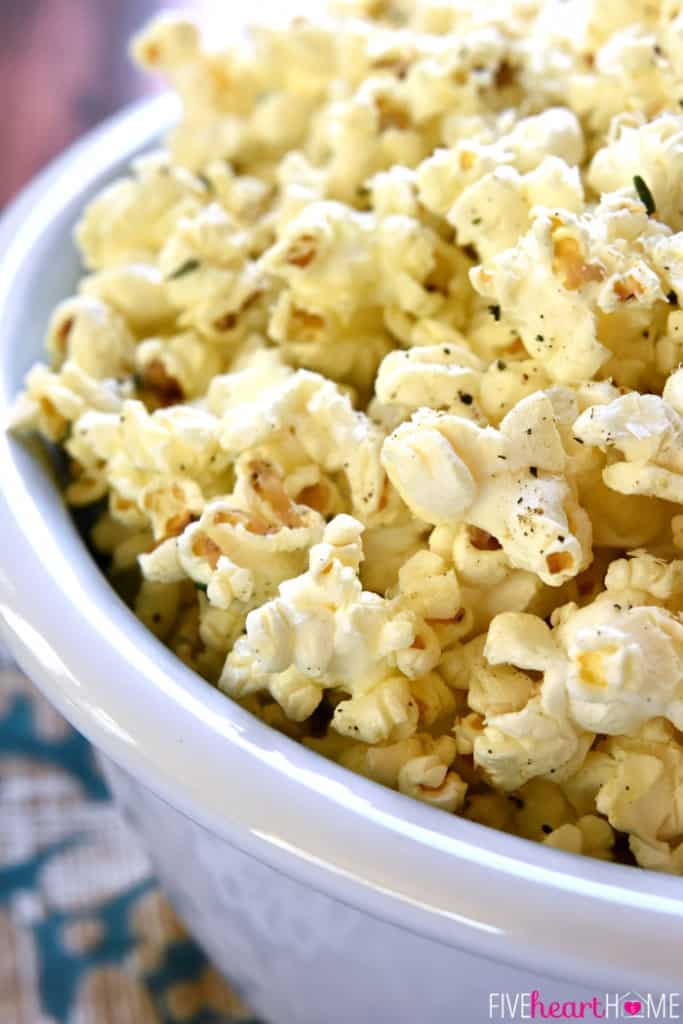 Rosemary Parmesan Popcorn • Fivehearthome