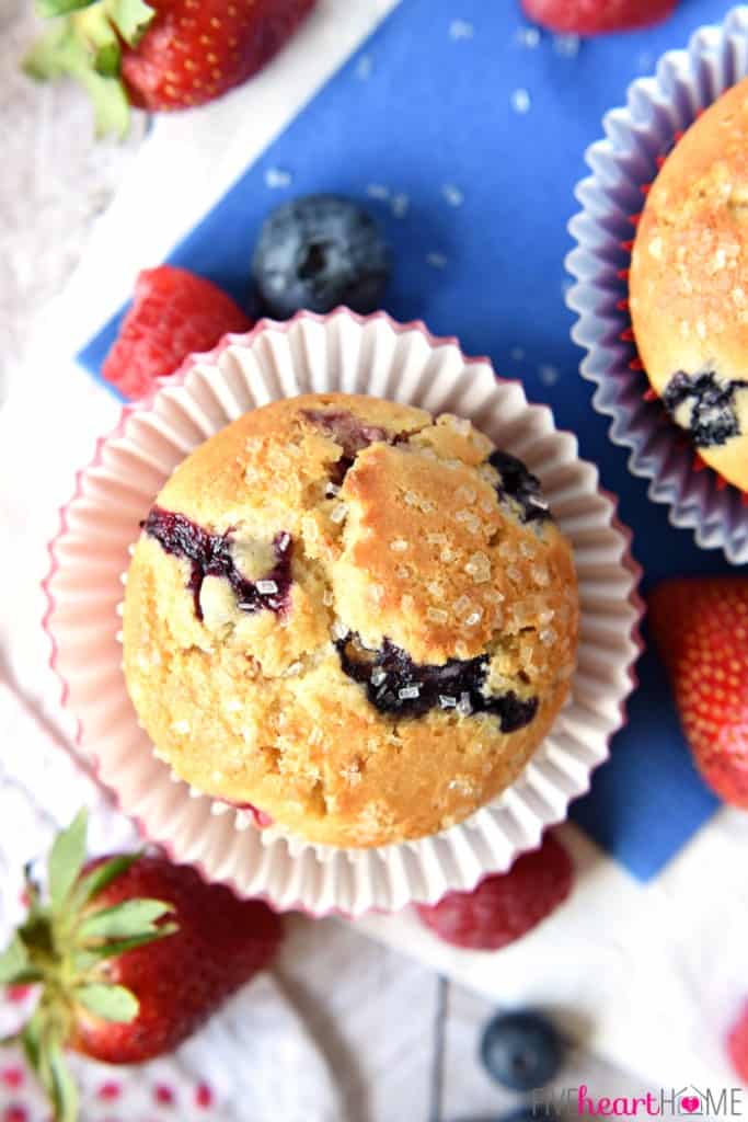 Mixed Berry Cream Cheese Muffins • FIVEheartHOME