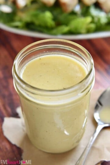 AMAZING Lightened-Up Honey Mustard Dressing • FIVEheartHOME