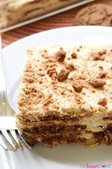 Pumpkin Icebox Cake with Gingersnaps • FIVEheartHOME