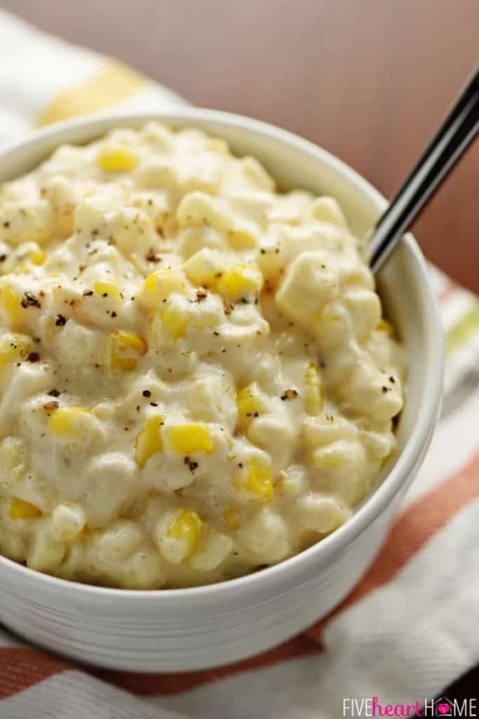 Slow Cooker Creamy Cheesy Corn • Fivehearthome 8538