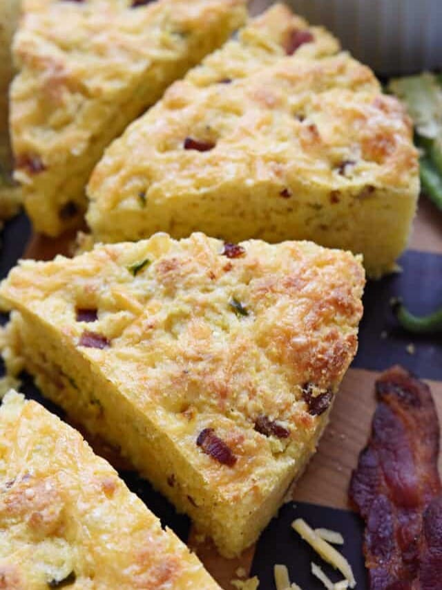 Jalapeño Cheddar Cornbread With Bacon • FIVEheartHOME