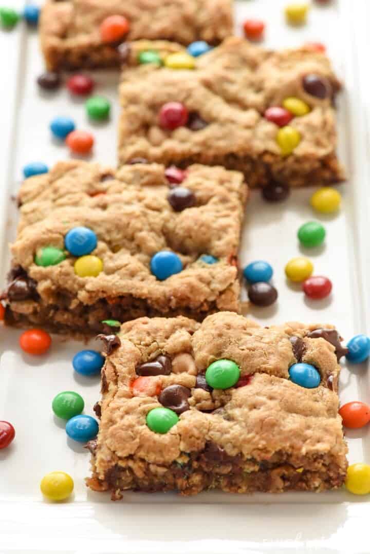 M&M Cookie Bars - I Heart Eating