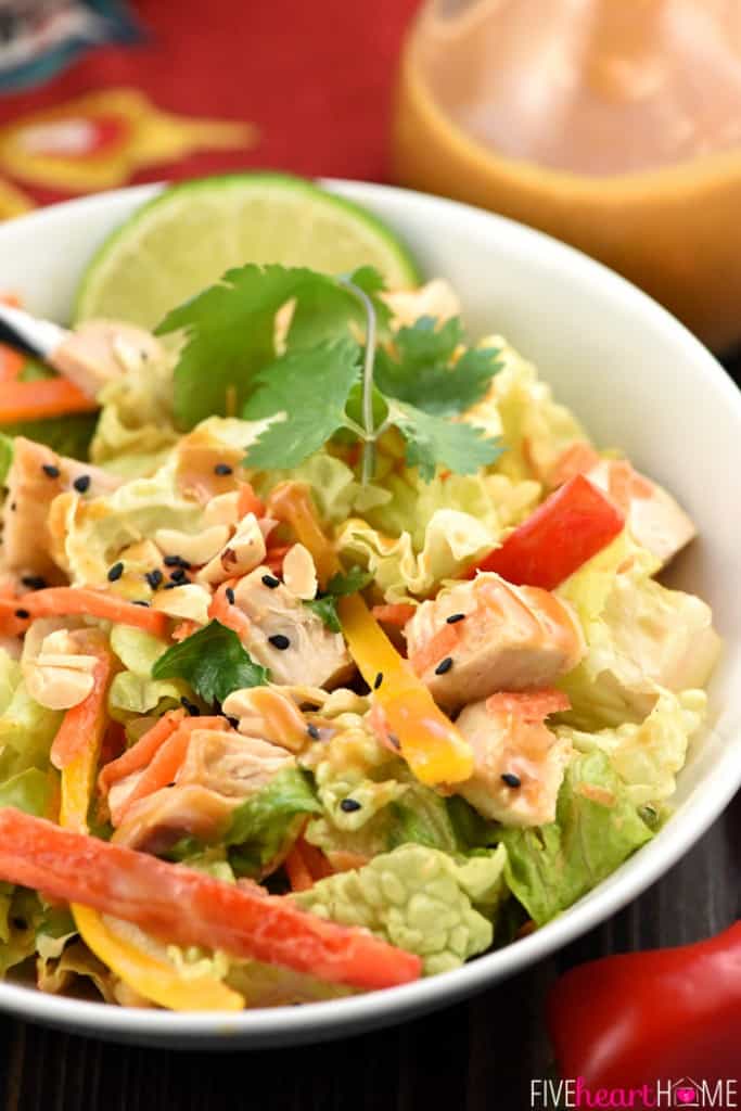 Thai-Inspired Chicken Chopped Salad • FIVEheartHOME