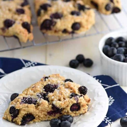 Whole Wheat Scones with Greek Yogurt + Blueberries! • FIVEheartHOME