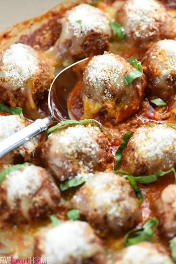 AMAZING Parmesan Meatballs {Quick & Easy!} • FIVEheartHOME