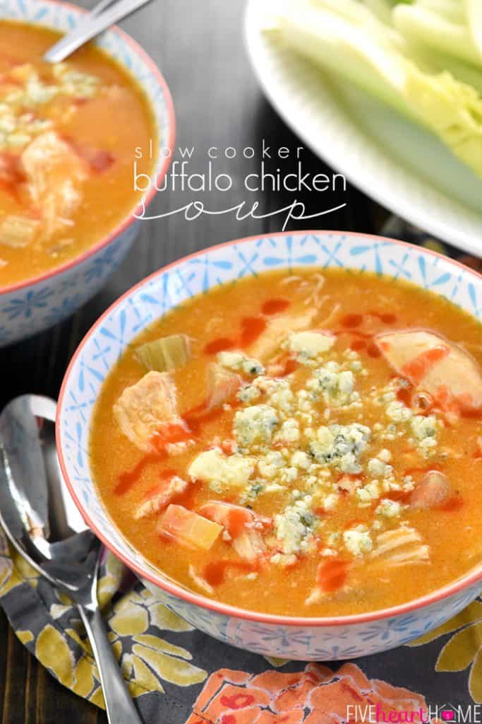 Slow Cooker Buffalo Chicken Soup • Fivehearthome 7915