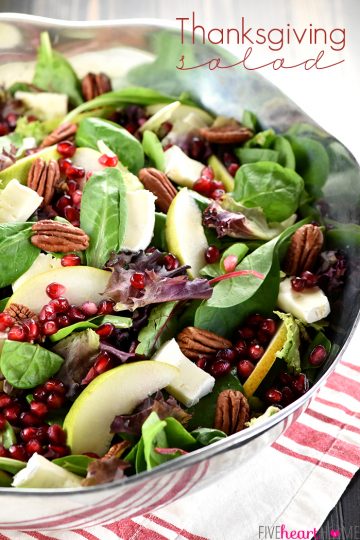 Thanksgiving Salad {w/ Poms, Pears, Pecans, & Brie} • FIVEheartHOME