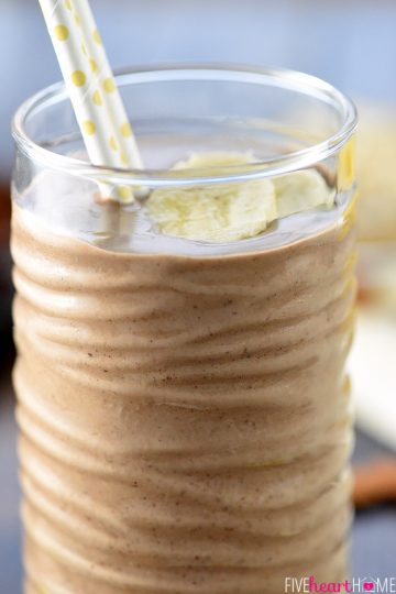 Chocolate Banana Smoothie ~ Healthy + DELICIOUS! • FIVEheartHOME