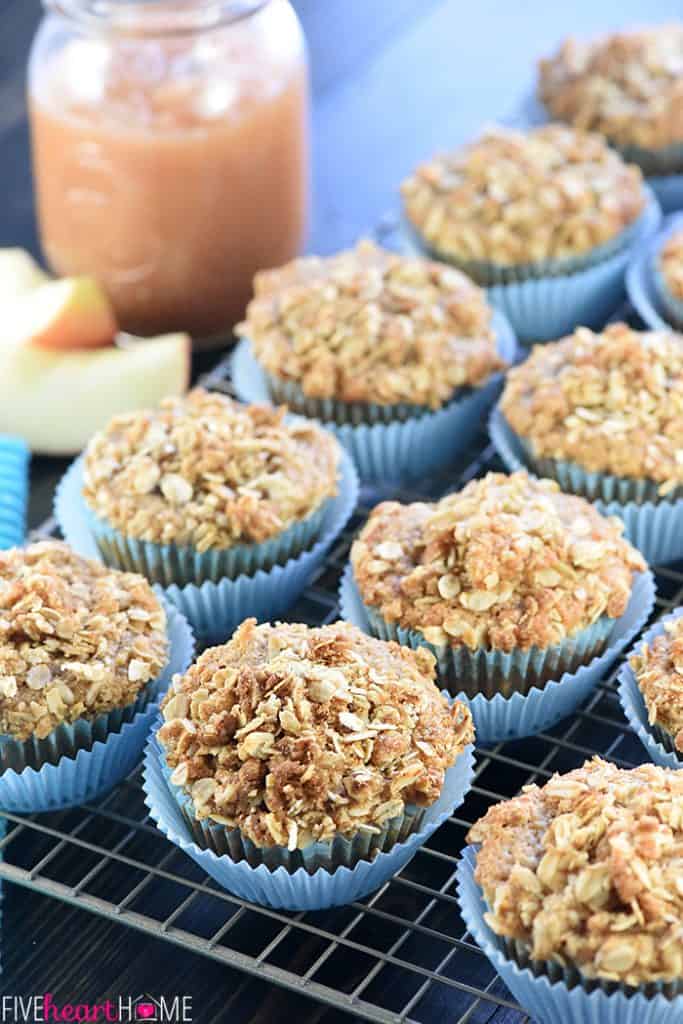 Whole Wheat Applesauce Muffins • FIVEheartHOME