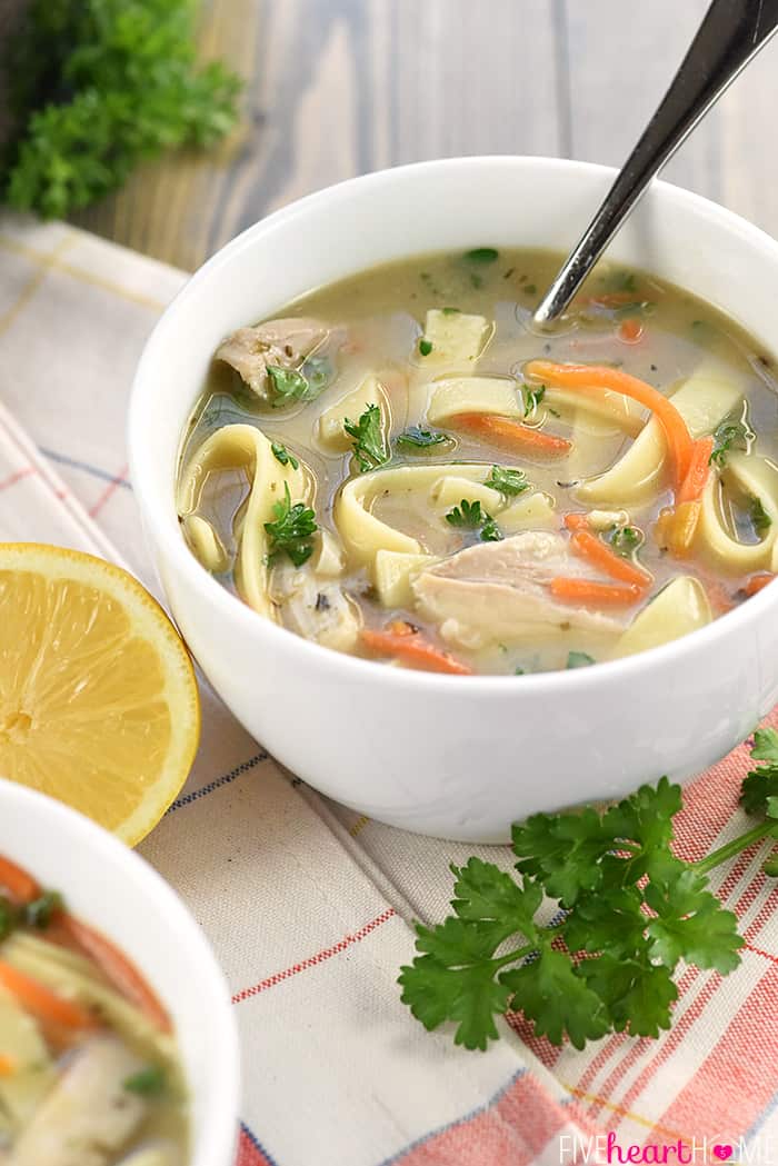 Quick & Easy Homemade Chicken Noodle Soup • FIVEheartHOME