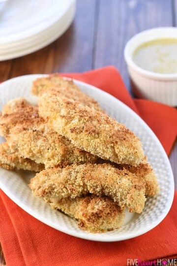 Crunchy Baked Chicken Tenders • FIVEheartHOME