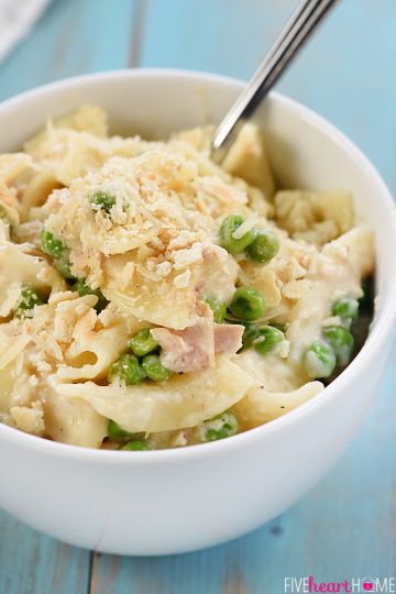 QUICK + EASY Tuna Noodle Casserole from Scratch • FIVEheartHOME