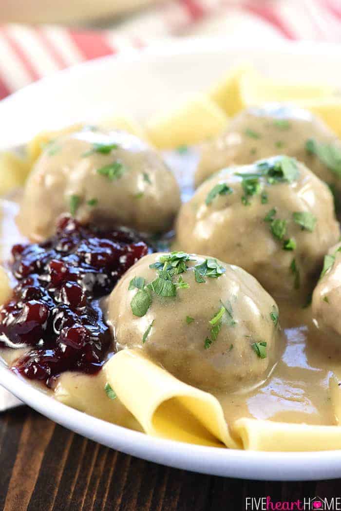 Swedish Meatballs Recipe with Lingonberry Sauce