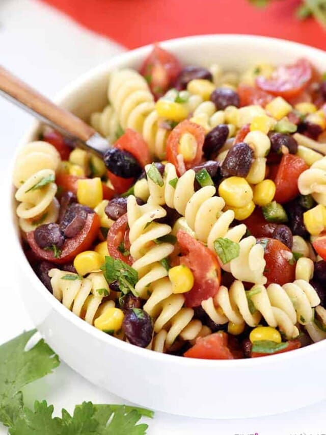 Fresh + Simple Mexican Pasta Salad • FIVEheartHOME