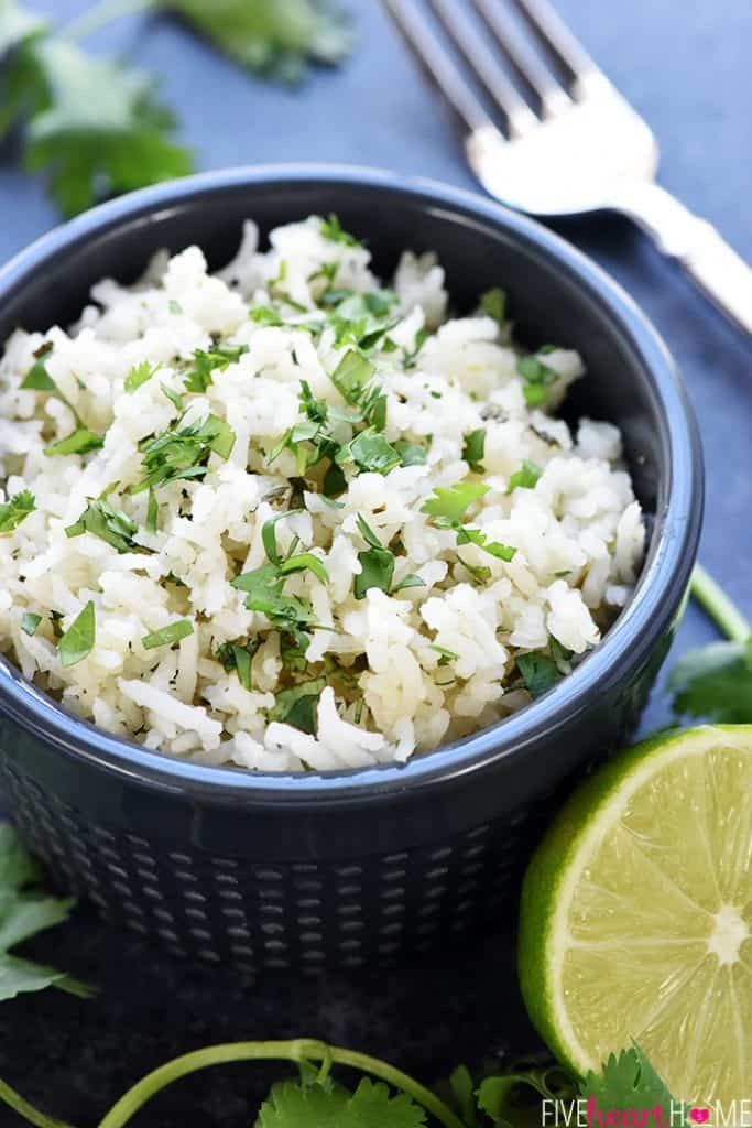 Easy + Tasty Cilantro Lime Rice • FIVEheartHOME