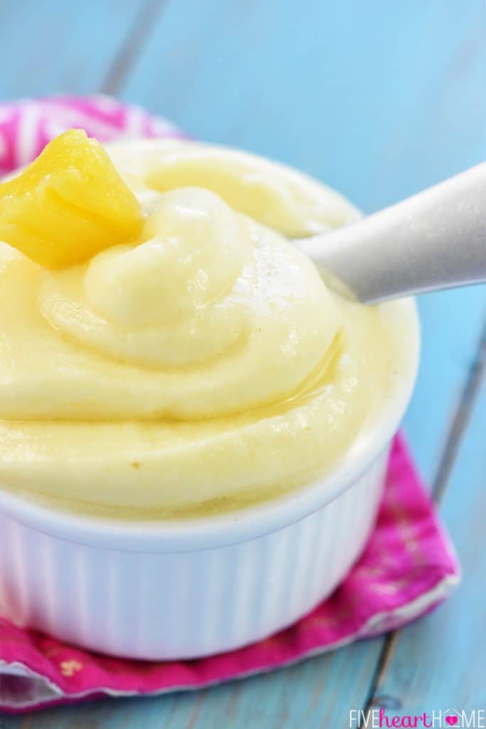 Pineapple Whip {2-Ingredient Pineapple Soft Serve} • FIVEheartHOME