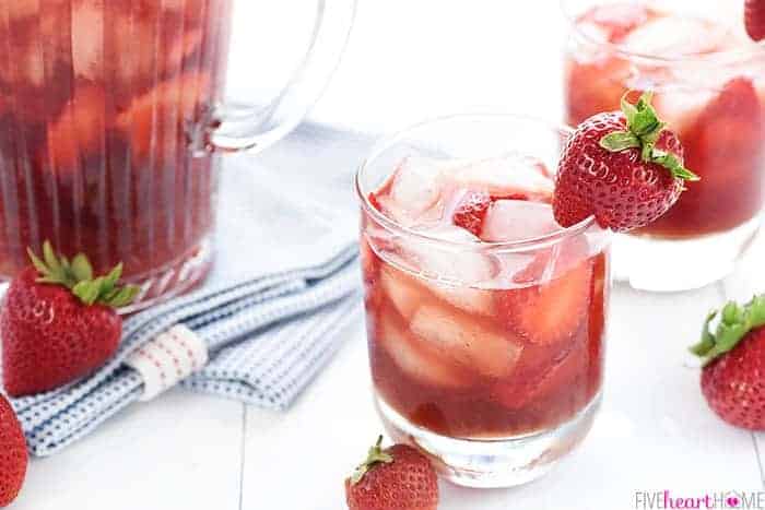 Strawberry Sweet Iced Tea - Perchance to Cook