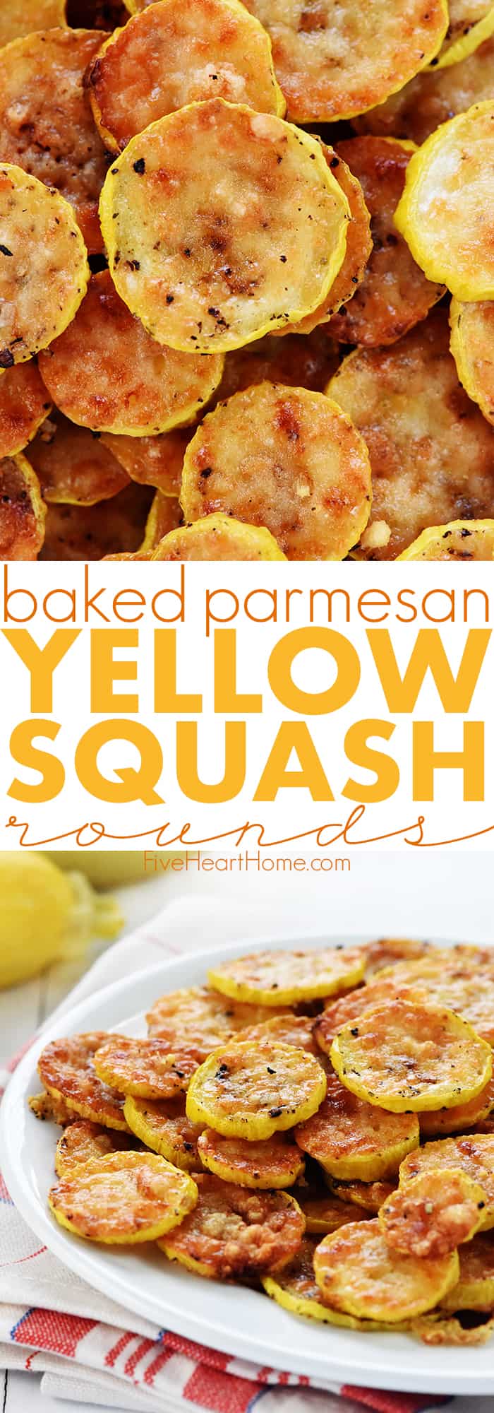 Baked Parmesan Yellow Squash Recipe | 2 Ingredients! • FIVEheartHOME